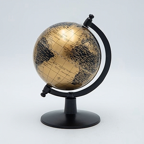 Υδρόγειος Μεταλλική Χρυσό-Μαύρο 12.70cm