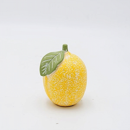 Διακοσμητικό Λεμόνι Τσιμέντο Κίτρινο 8x8x10.5cm