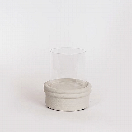 Κηροπήγιο Κεραμικό Μπεζ 13.5x13.5x15cm