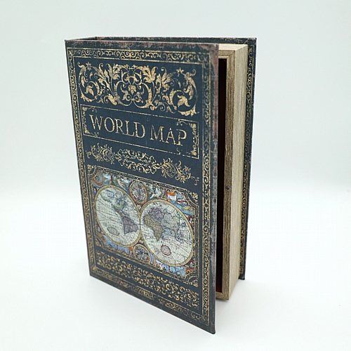 Κουτί Βιβλίο Ξύλινο Μπλε 33x22x7cm