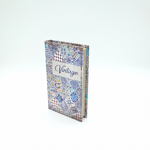 Κουτί Βιβλίο Ξύλινο Γαλάζιο - Λευκό 21x13x3cm