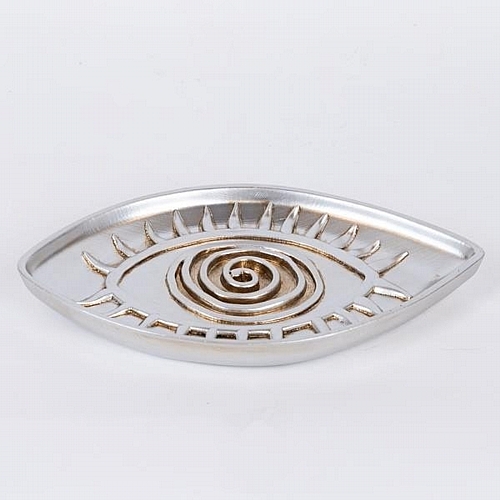 Πιατέλα Μάτι Πολυρεζιν Ασημί 20.9x12x1.7cm Πιατέλα Μάτι Πολυρεζιν Ασημί 20.9x12x1.7cm