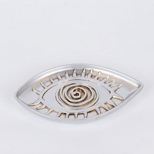 Πιατέλα Μάτι Πολυρεζιν Ασημί 16x9.8x1.3cm Πιατέλα Μάτι Πολυρεζιν Ασημί 16x9.8x1.3cm