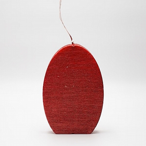 Κερί Αυγό Κόκκινο Ρουστίκ Μεταλλικό 12x15cm