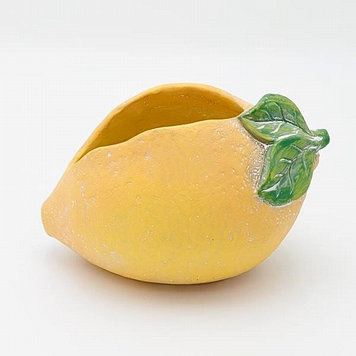 Βάζο Τσιμεντένιο με Σχέδιο Λεμονιά 21x15x13.5cm
