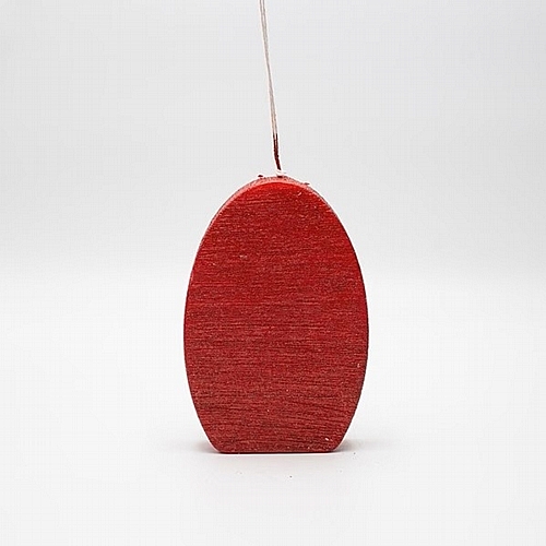 Κερί Αυγό Κόκκινο Ρουστίκ Μεταλλικό 10x15cm