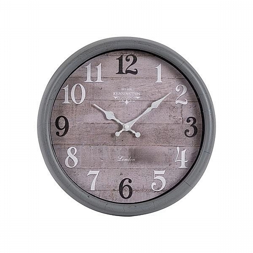 Ρολόι Τοίχου Πλαστικό Γκρι - Λευκό 30.2x4.4x30.2cm