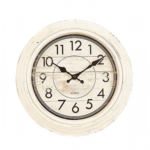 Ρολόι Τοίχου Πλαστικό Αντικε Λευκό - Μαύρο 30x4.3x30cm