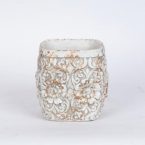 Κασπώ Τσιμεντένιο Λευκό 15x15x14.5cm