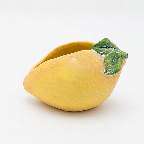 Βάζο Τσιμεντένιο με Σχέδιο Λεμόνι 16.5x11.5x11cm