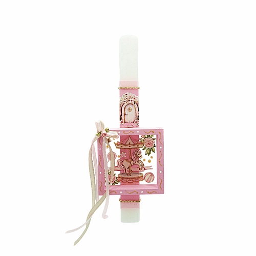 ΛΑΜΠΑΔΑ ΚΑΔΡΑΚΙ ΚΑΡΟΥΖΕΛ ΡΟΖ 30CM