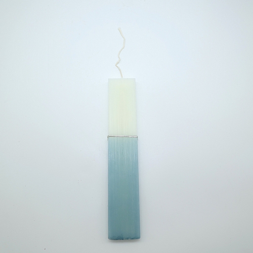 Λαμπάδα Δίχρωμη Λευκό – Γαλάζιο 25cm