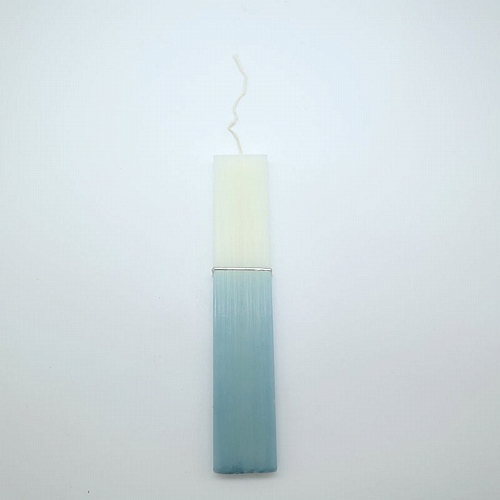 Λαμπάδα Δίχρωμη Λευκό – Γαλάζιο 25cm