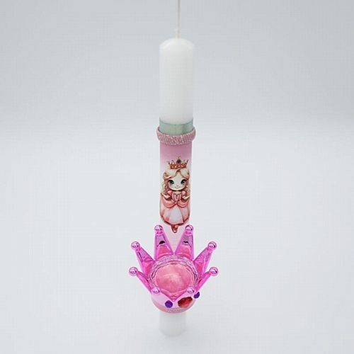 Λαμπάδα με Κορώνα 25cm