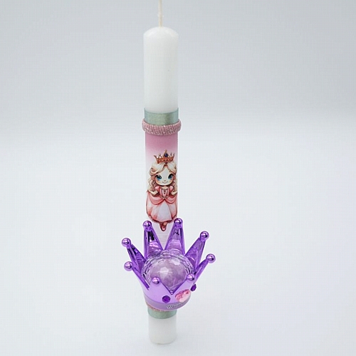 Λαμπάδα με Κορώνα 25cm