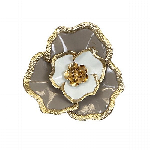 ΔΙΑΚΟΣΜΗΤΙΚΟ ΤΟΙΧΟΥ ΛΟΥΛΟΥΔΙ ΜΕΤΑΛΛΙΚΟ ΧΡΥΣΟ - ΛΕΥΚΟ - ΓΚΡΙ 32x5.5x30cm