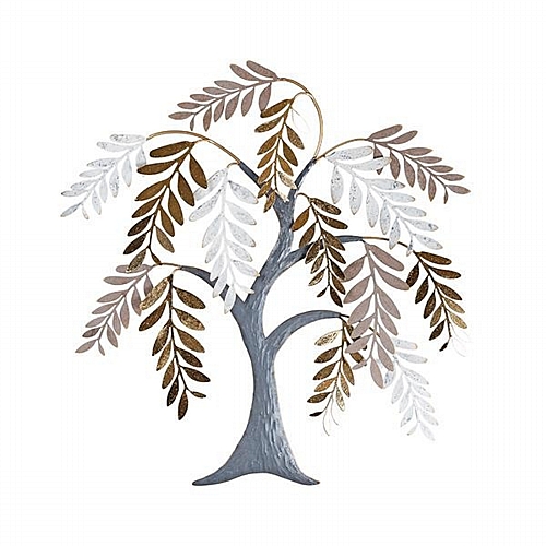 ΔΙΑΚΟΣΜΗΤΙΚΟ ΔΕΝΤΡΟ ΜΕΤΑΛΛΙΚΟ ΧΡΥΣΟ - ΑΣΗΜΙ- ΜΠΡΟΝΖΕ 66x4x70cm