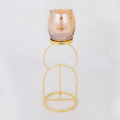 ΚΗΡΟΠΗΓΙΟ ΡΕΣΩ ΜΕ ΜΕΛΙ ΓΥΑΛΙ ΜΕΤΑΛΛΙΚΟ ΧΡΥΣΟ 1 ΘΕΣΗ 10.5x10.5x28cm