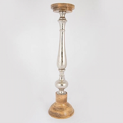 ΚΗΡΟΠΗΓΙΟ ΞΥΛΟ-ΜΕΤΑΛΛΟ ΦΥΣΙΚΟ- ΑΣΗΜΙ 17x17x64cm