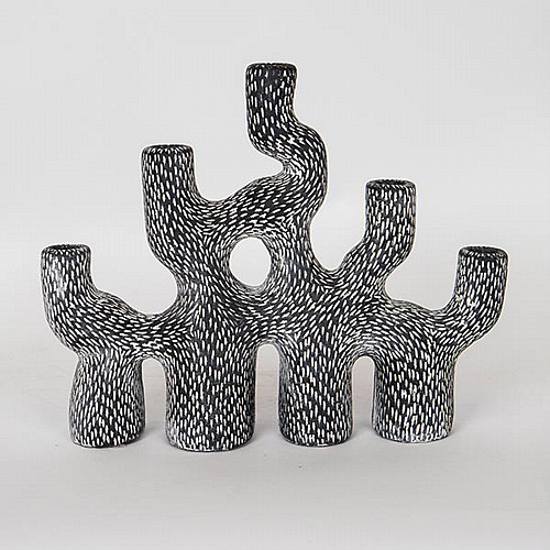 ΚΗΡΟΠΗΓΙΟ ΓΚΡΙ ΣΧΗΜΑ ΚΛΑΔΙ 5 ΘΕΣΕΩΝ 34.5x9.5x28cm