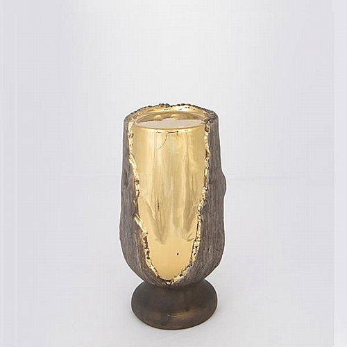 ΚΗΡΟΠΗΓΙΟ ΚΕΡΑΜΙΚΟ ΚΑΦΕ -ΧΡΥΣΟ 10x10x20cm