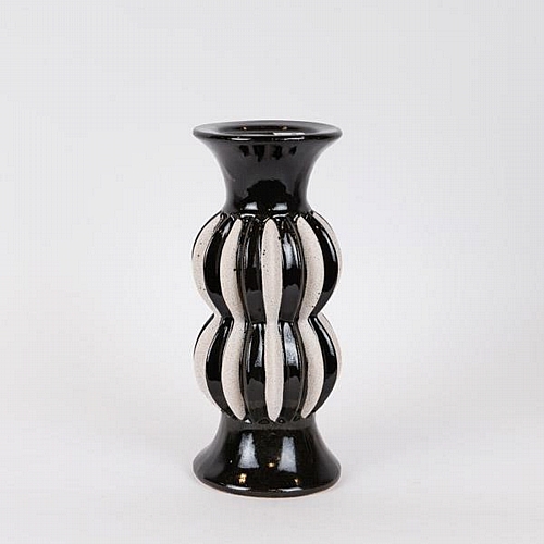 ΚΗΡΟΠΗΓΙΟ ΚΕΡΑΜΙΚΟ ΜΑΥΡΟ-ΛΕΥΚΟ 11.8x11.8x28cm