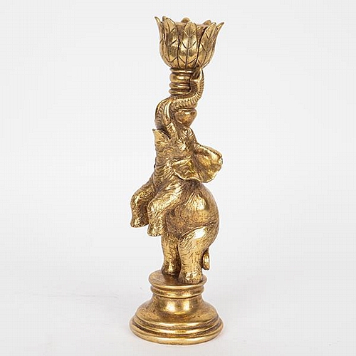 ΚΗΡΟΠΗΓΙΟ ΕΛΕΦΑΝΤΑΣ ΠΟΛΥΡΕΣΙΝ ΑΝΤΙΚΕ ΧΡΥΣΟ 8x8.5x27cm