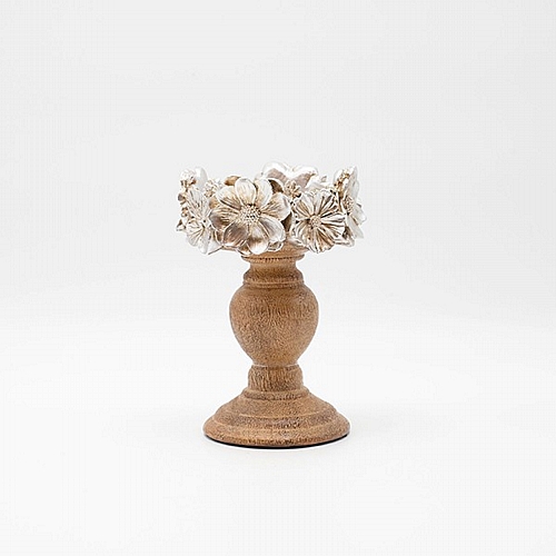 ΚΗΡΟΠΗΓΙΟ ΛΟΥΛΟΥΔΙΑ ΠΟΛΥΡΕΖΙΝ-ΞΥΛΟ ΦΥΣΙΚΟ-ΑΣΗΜΙ 12.5x12.5x18.5cm