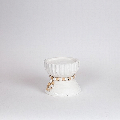 ΚΗΡΟΠΗΓΙΟ ΞΥΛΟ ΛΕΥΚΟ-ΜΠΕΖ 14.5x14.5x13cm