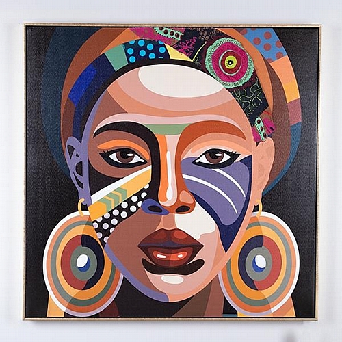 ΠΙΝΑΚΑΣ ΚΑΜΒΑΣ ΓΥΝΑΙΚΑ ΠΟΛΥΧΡΩΜΗ 82x4.5x82cm ΠΙΝΑΚΑΣ ΚΑΜΒΑΣ ΓΥΝΑΙΚΑ ΠΟΛΥΧΡΩΜΗ 82x4.5x82cm