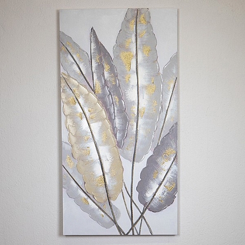 ΠΙΝΑΚΑΣ ΚΑΜΒΑΣ ΦΥΛΛΑ ΧΡΥΣΟΣ - ΓΚΡΙ 60x2.8x120cm ΠΙΝΑΚΑΣ ΚΑΜΒΑΣ ΦΥΛΛΑ ΧΡΥΣΟΣ - ΓΚΡΙ 60x2.8x120cm