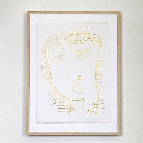 ΠΙΝΑΚΑΣ ΜΕ ΠΛΑΙΣΙΟ ΠΡΟΣΩΠΟ ΛΕΥΚΟΣ - ΧΡΥΣΟΣ 45x2.2x60cm ΠΙΝΑΚΑΣ ΜΕ ΠΛΑΙΣΙΟ ΠΡΟΣΩΠΟ ΛΕΥΚΟΣ - ΧΡΥΣΟΣ 45x2.2x60cm