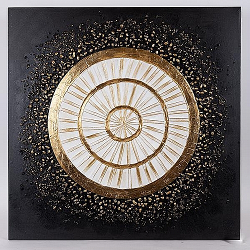 ΠΙΝΑΚΑΣ ΚΑΜΒΑΣ ΚΥΚΛΟΣ ΜΑΥΡΟΣ - ΧΡΥΣΟΣ - ΛΕΥΚΟΣ 80x3x80cm ΠΙΝΑΚΑΣ ΚΑΜΒΑΣ ΚΥΚΛΟΣ ΜΑΥΡΟΣ - ΧΡΥΣΟΣ - ΛΕΥΚΟΣ 80x3x80cm