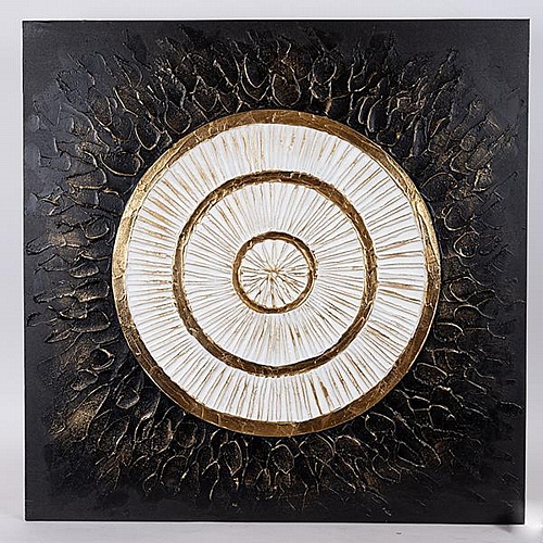 ΠΙΝΑΚΑΣ ΚΑΜΒΑΣ ΚΥΚΛΟΣ ΜΑΥΡΟΣ - ΧΡΥΣΟΣ - ΛΕΥΚΟΣ 80x3x80cm ΠΙΝΑΚΑΣ ΚΑΜΒΑΣ ΚΥΚΛΟΣ ΜΑΥΡΟΣ - ΧΡΥΣΟΣ - ΛΕΥΚΟΣ 80x3x80cm