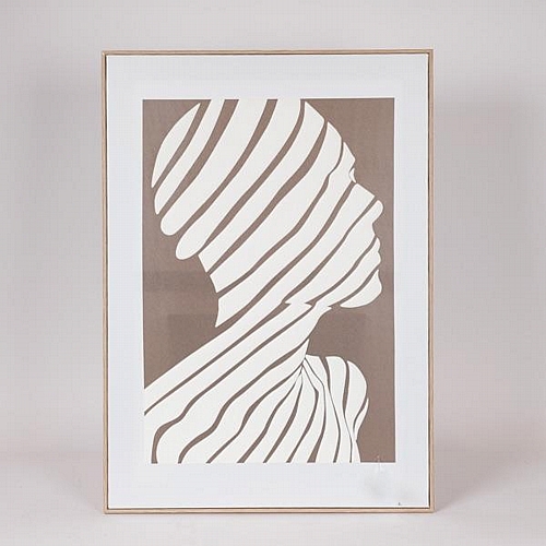 ΠΙΝΑΚΑΣ ΚΑΜΒΑΣ ΠΡΟΣΩΠΟ ΚΑΦΕ - ΜΠΕΖ 50x3x70cm ΠΙΝΑΚΑΣ ΚΑΜΒΑΣ ΠΡΟΣΩΠΟ ΚΑΦΕ - ΜΠΕΖ 50x3x70cm