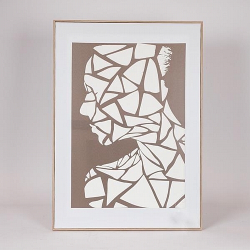 ΠΙΝΑΚΑΣ ΚΑΜΒΑΣ ΠΡΟΣΩΠΟ ΚΑΦΕ - ΜΠΕΖ 50x3x70cm ΠΙΝΑΚΑΣ ΚΑΜΒΑΣ ΠΡΟΣΩΠΟ ΚΑΦΕ - ΜΠΕΖ 50x3x70cm