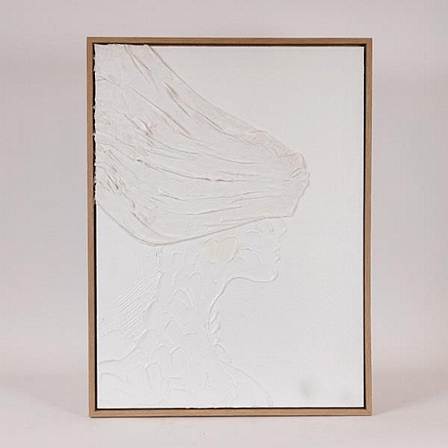 ΠΙΝΑΚΑΣ ΚΑΜΒΑΣ ΧΕΙΡΟΠΟΙΗΤΟΣ ΦΙΓΟΥΡΑ ΛΕΥΚΟΣ 60x3.8x80cm ΠΙΝΑΚΑΣ ΚΑΜΒΑΣ ΧΕΙΡΟΠΟΙΗΤΟΣ ΦΙΓΟΥΡΑ ΛΕΥΚΟΣ 60x3.8x80cm