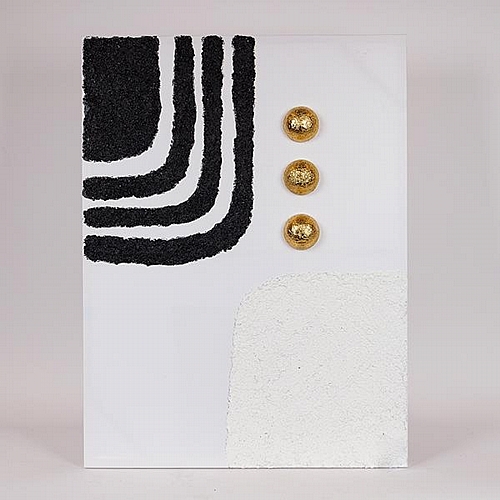 ΠΙΝΑΚΑΣ ΚΑΜΒΑΣ ΑΝΑΓΛΥΦΟ ΣΧΕΔΙΟ ΛΕΥΚΟΣ - ΜΑΥΡΟΣ - ΧΡΥΣΟΣ 60x7x80cm ΠΙΝΑΚΑΣ ΚΑΜΒΑΣ ΑΝΑΓΛΥΦΟ ΣΧΕΔΙΟ ΛΕΥΚΟΣ - ΜΑΥΡΟΣ - ΧΡΥΣΟΣ 60x7x80cm