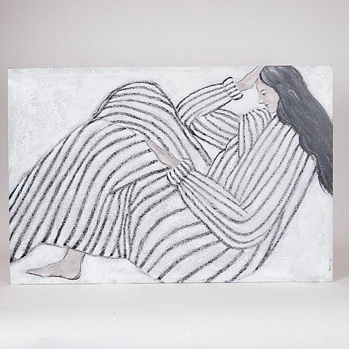 ΠΙΝΑΚΑΣ ΚΑΜΒΑΣ ΓΥΝΑΙΚΑ ΛΕΥΚΟΣ - ΜΑΥΡΟΣ 60x3.8x90cm ΠΙΝΑΚΑΣ ΚΑΜΒΑΣ ΓΥΝΑΙΚΑ ΛΕΥΚΟΣ - ΜΑΥΡΟΣ 60x3.8x90cm