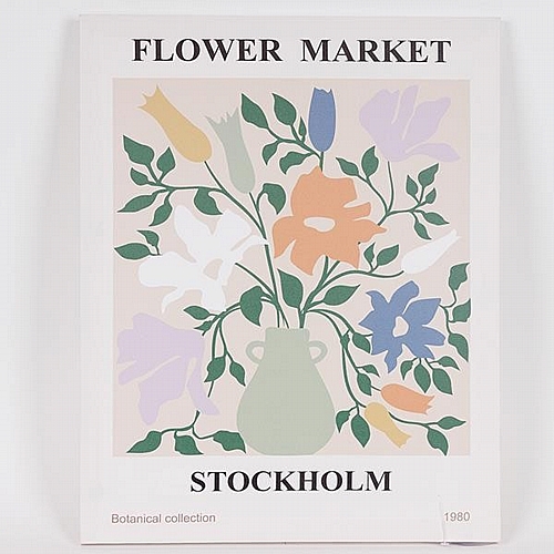 ΠΙΝΑΚΑΣ ΚΑΜΒΑΣ FLOWER MARKET STOCKHOLM ΠΟΛΥΧΡΩΜΟΣ 40x50cm ΠΙΝΑΚΑΣ ΚΑΜΒΑΣ FLOWER MARKET STOCKHOLM ΠΟΛΥΧΡΩΜΟΣ 40x50cm