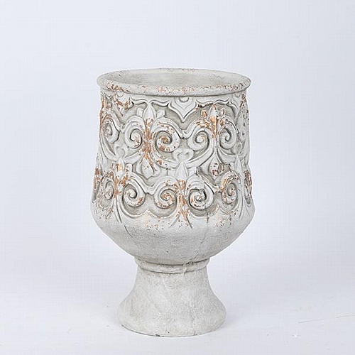 ΒΑΖΟ ΤΣΙΜΕΝΤΕΝΙΟ ΛΕΥΚΟ 20x20x30cm