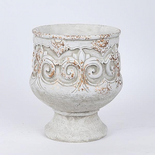 ΒΑΖΟ ΤΣΙΜΕΝΤΕΝΙΟ ΛΕΥΚΟ 22.5x22.5x25.5cm