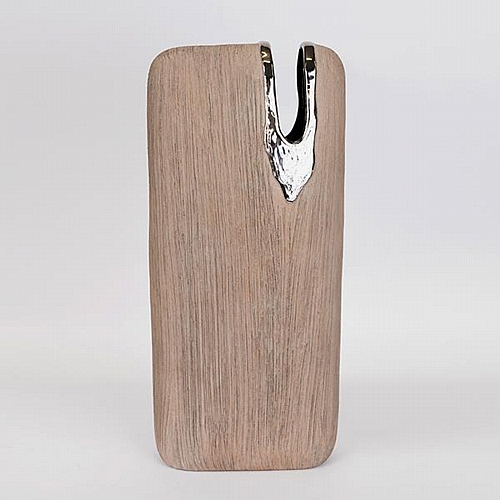 ΒΑΖΟ ΚΕΡΑΜΙΚΟ ΚΑΦΕ - ΑΣΗΜΙ 19.5x9.5x43cm