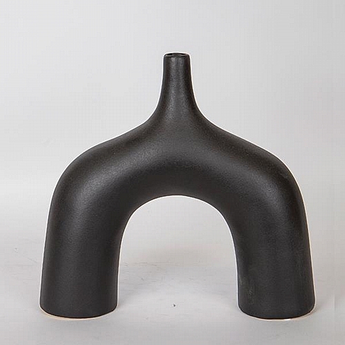 ΒΑΖΟ ΚΕΡΑΜΙΚΟ ΜΑΥΡΟ 34x10x33cm