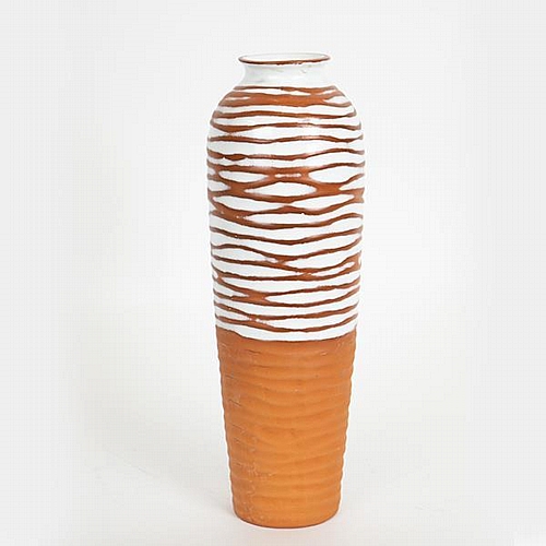 ΒΑΖΟ ΚΕΡΑΜΙΚΟ ΤΕΡΑΚΟΤΑ -  ΛΕΥΚΟ  12.1x12.1x36.1cm