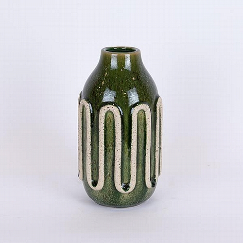 ΒΑΖΟ ΚΕΡΑΜΙΚΟ ΠΡΑΣΙΝΟ - ΜΠΕΖ 13x13x24cm