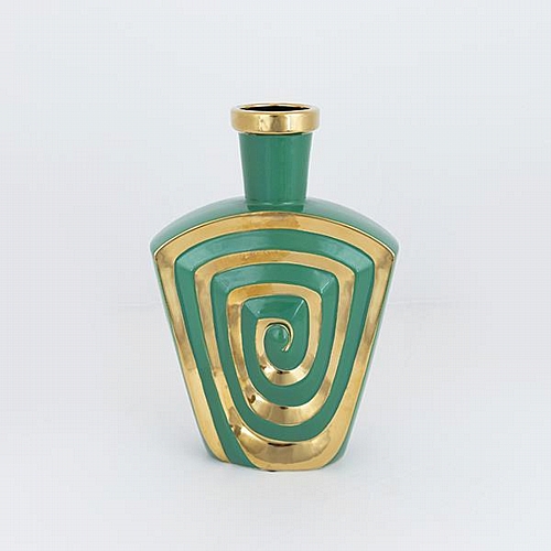 ΒΑΖΟ ΚΕΡΑΜΙΚΟ ΠΡΑΣΙΝΟ - ΧΡΥΣΟ 20.2x7x30cm