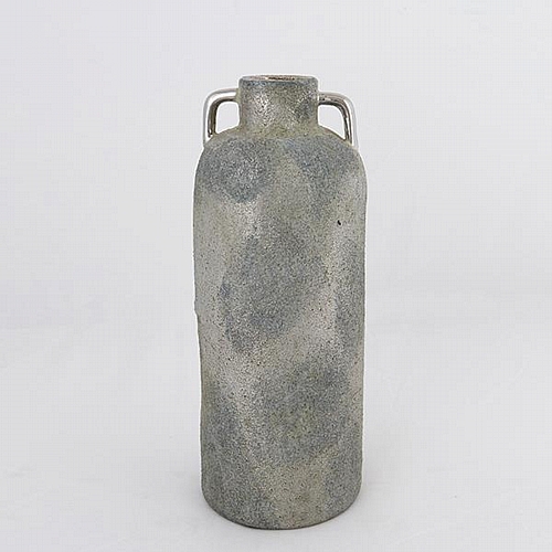 ΒΑΖΟ ΚΕΡΑΜΙΚΟ ΓΚΡΙ - ΑΣΗΜΙ 16x16x40.5cm