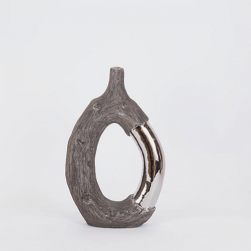 ΒΑΖΟ ΚΕΡΑΜΙΚΟ ΚΑΦΕ - ΑΣΗΜΙ 20x8x31.5cm