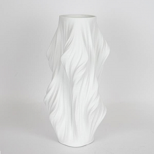 ΒΑΖΟ ΠΟΡΣΕΛΑΝΙΝΟ 3D ΛΕΥΚΟ 16x16x33cm